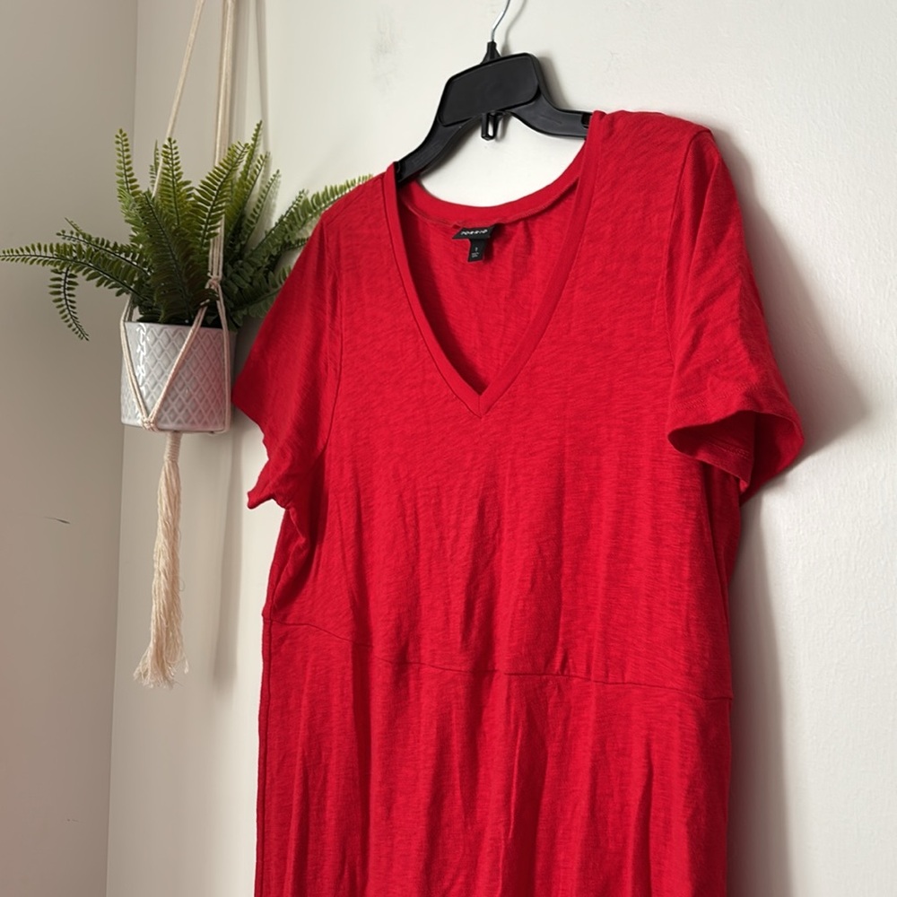 Torrid Midi Cotton Side Slub Slit Dress - Picture 3 of 7